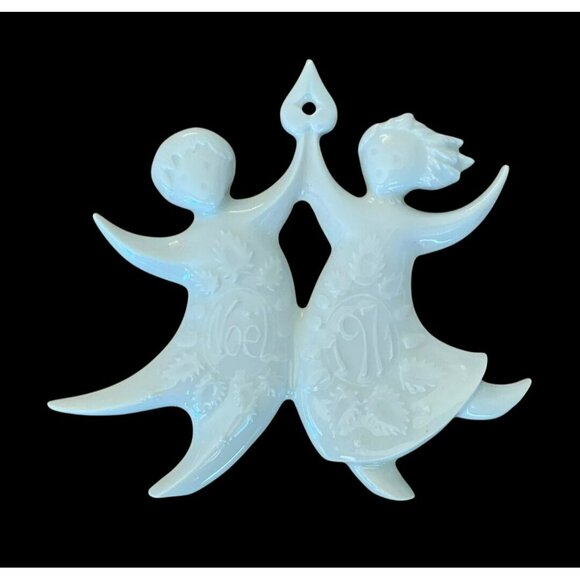 Haviland Limoges Dancing Angels 1971 Christmas Ornament Jean Jacques Prolongeau - Picture 3 of 9